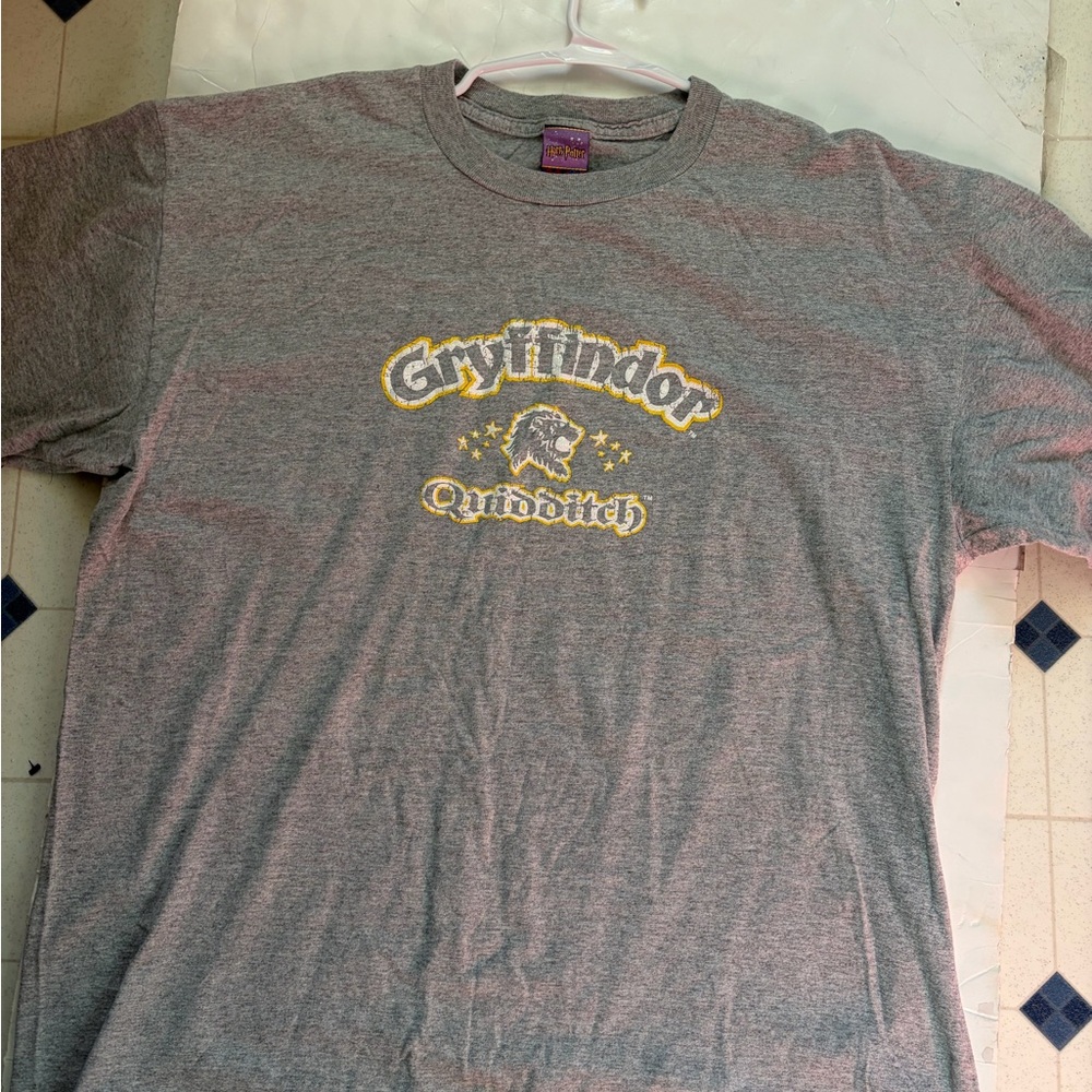 Y2K Warner Bros. Gray Harry Potter T-Shirt gryffindor quidditch XL